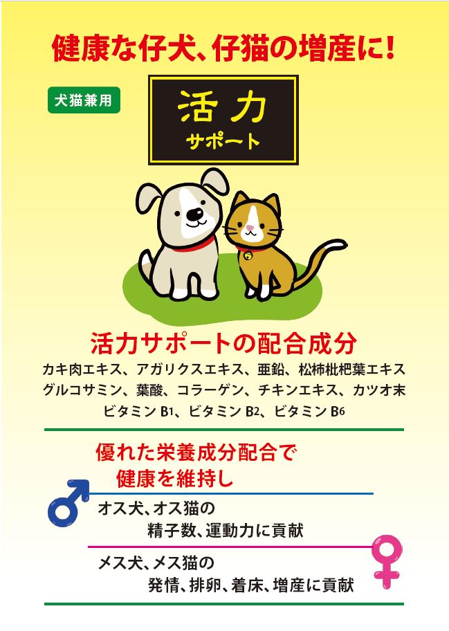 繁殖促進！犬猫用活力サポート120ｇ【追跡メール便配送】