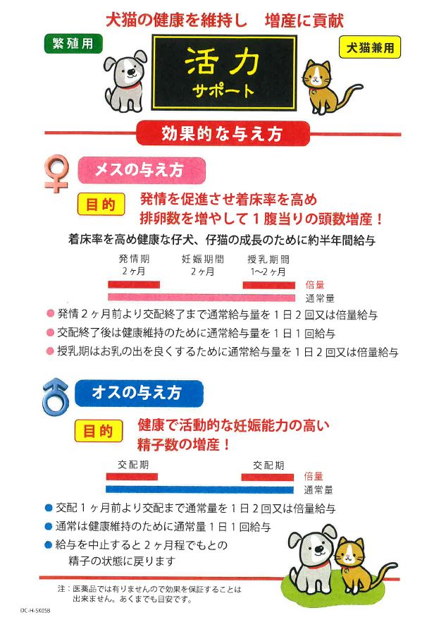 【500g×3袋セット】まとめてお得！繁殖促進！犬猫用活力サポート
