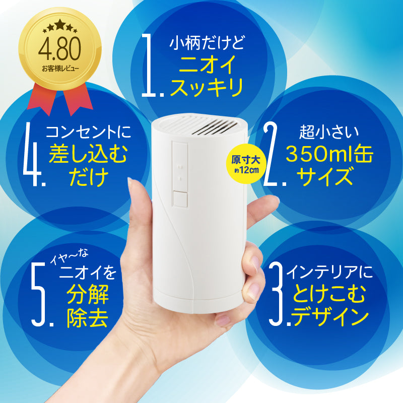 【ニオイヤー】は小さなボディのパワフル脱臭器！フィルター交換不要